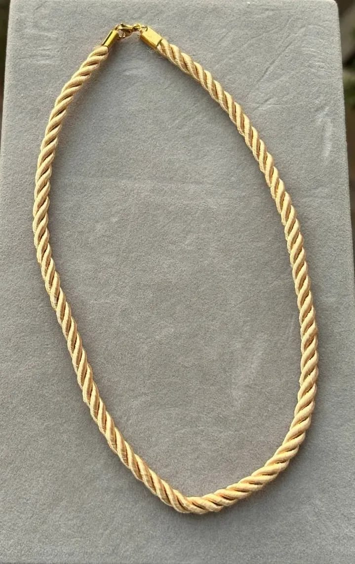 Beige Rope Necklace — Handmade Necklaces