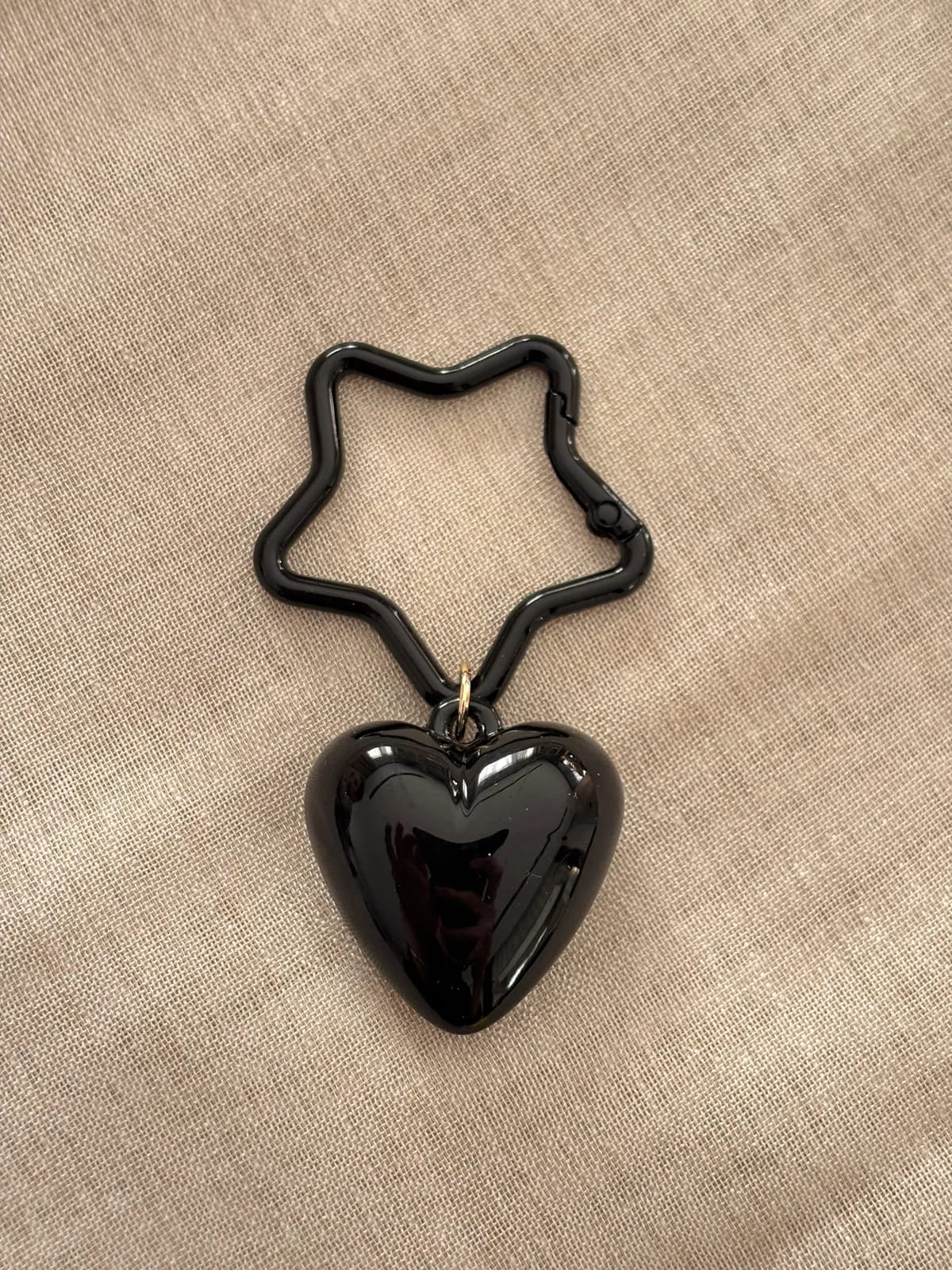 Black Heart Charm — Key, Bag & Phone Chains