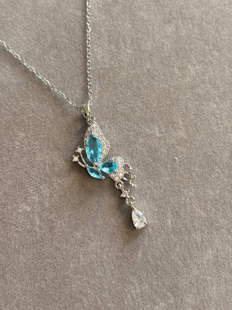 Blue Butterfly Necklace — Necklaces, photo 2 of 2