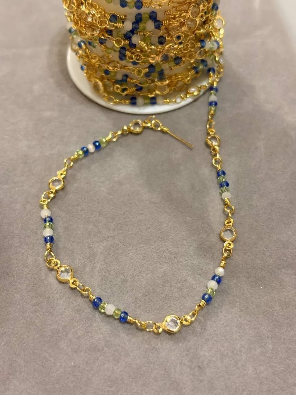Blue Crystal Bracelet — Handmade Bracelets & Anklets