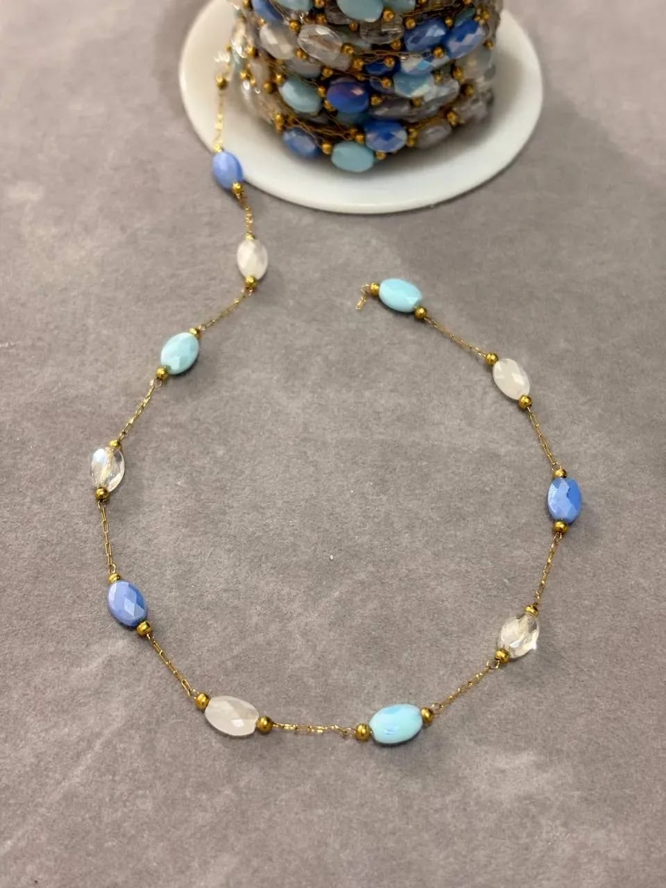 Blue Glass Necklace — Handmade Necklaces