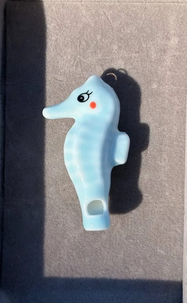 Blue Seahorse Charm — Handmade Charms