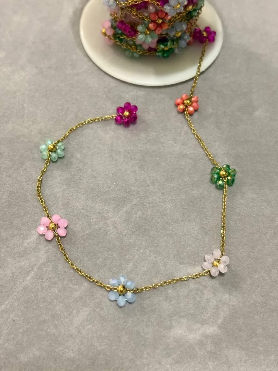 Colourful Flower Necklace — Handmade Necklaces