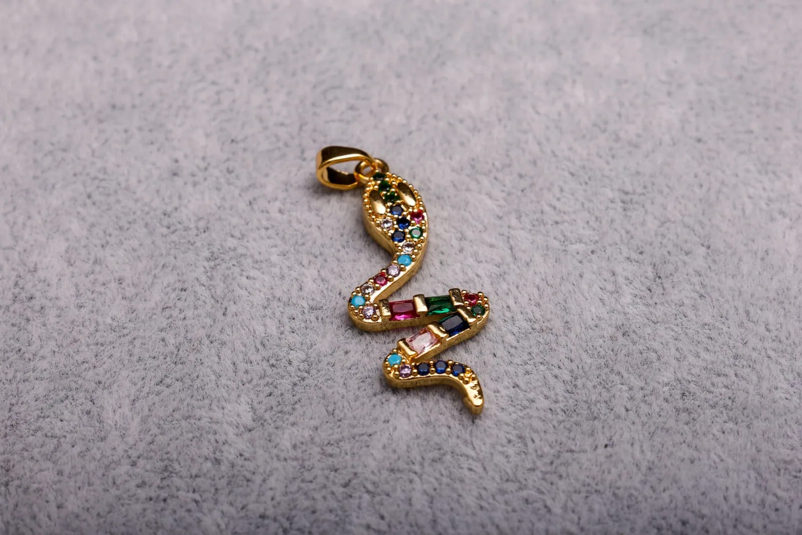 Colourful Snake Charm — Handmade Charms