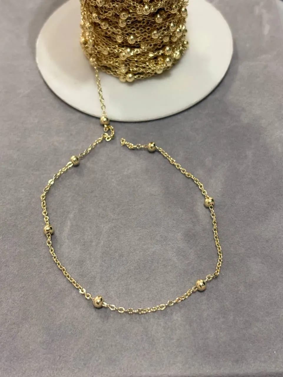 Golden Dot Necklace — Handmade Necklaces