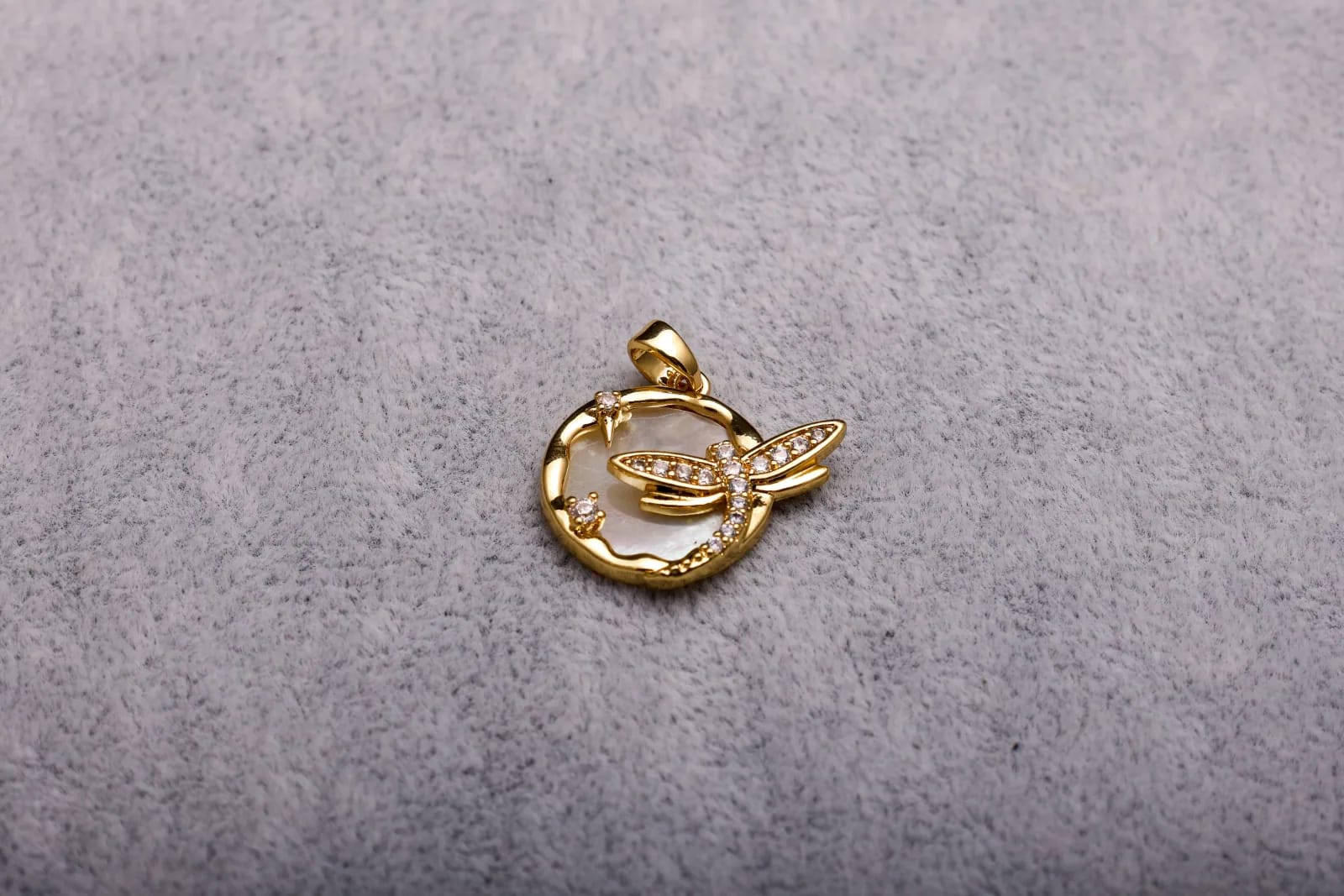 Golden Dragonfly Charm — Handmade Charms