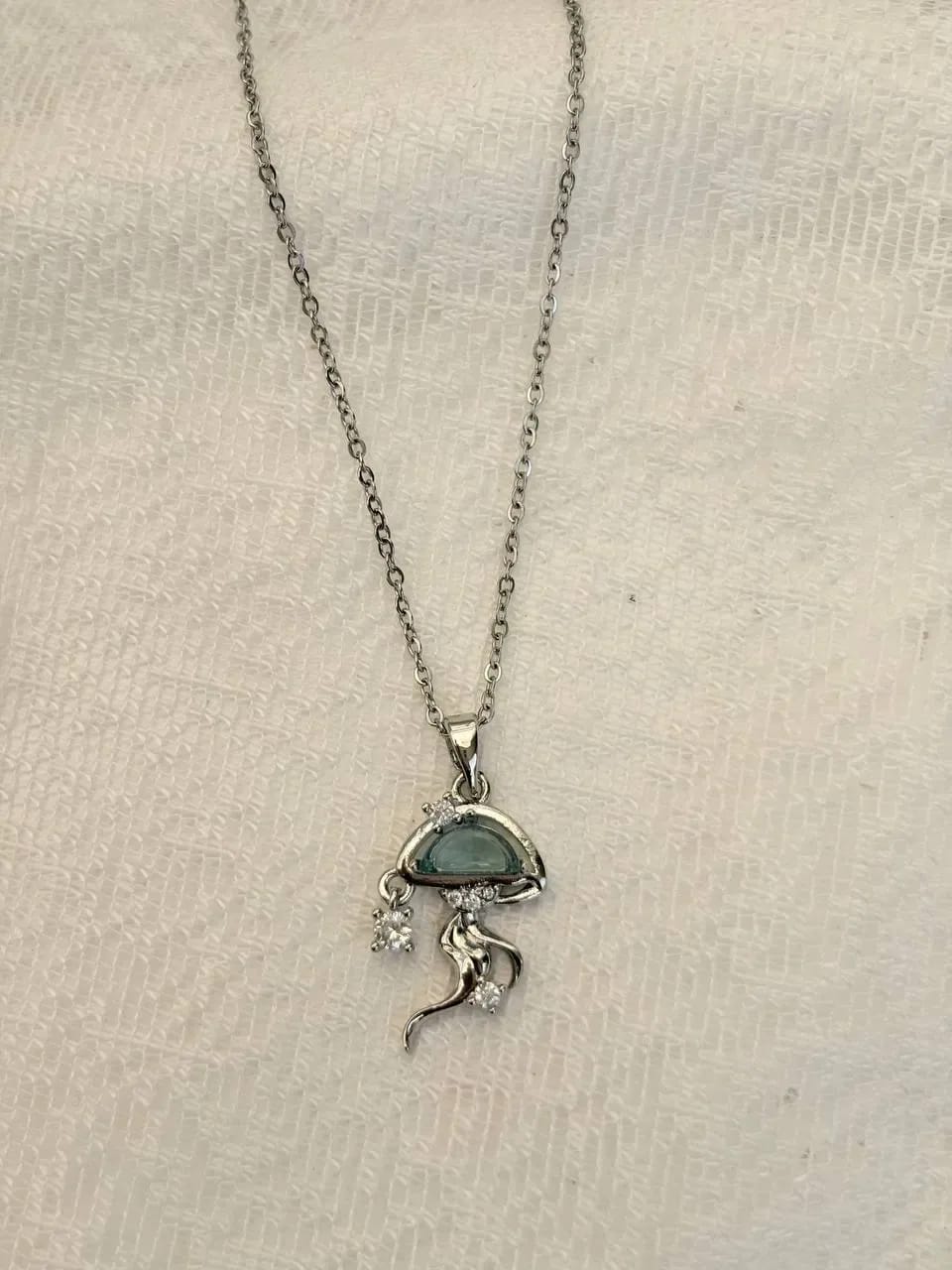 Silver Jellyfish Necklace — Necklaces