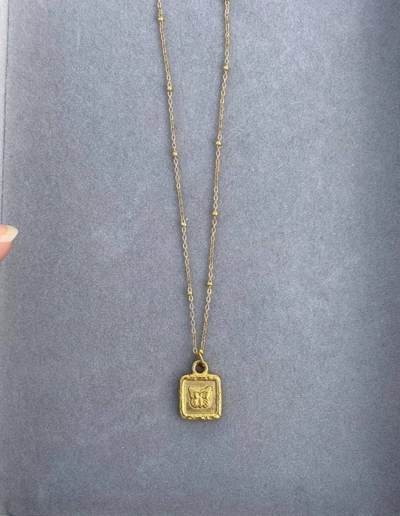 Golden Butterfly Necklace — Necklaces