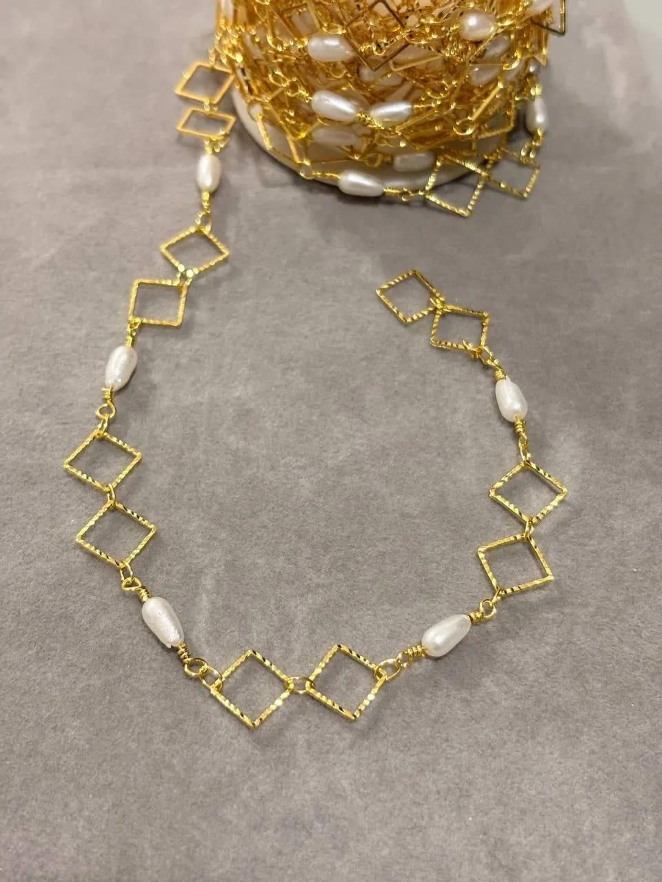 Pearl Diamond-Link Bracelet — Handmade Bracelets & Anklets