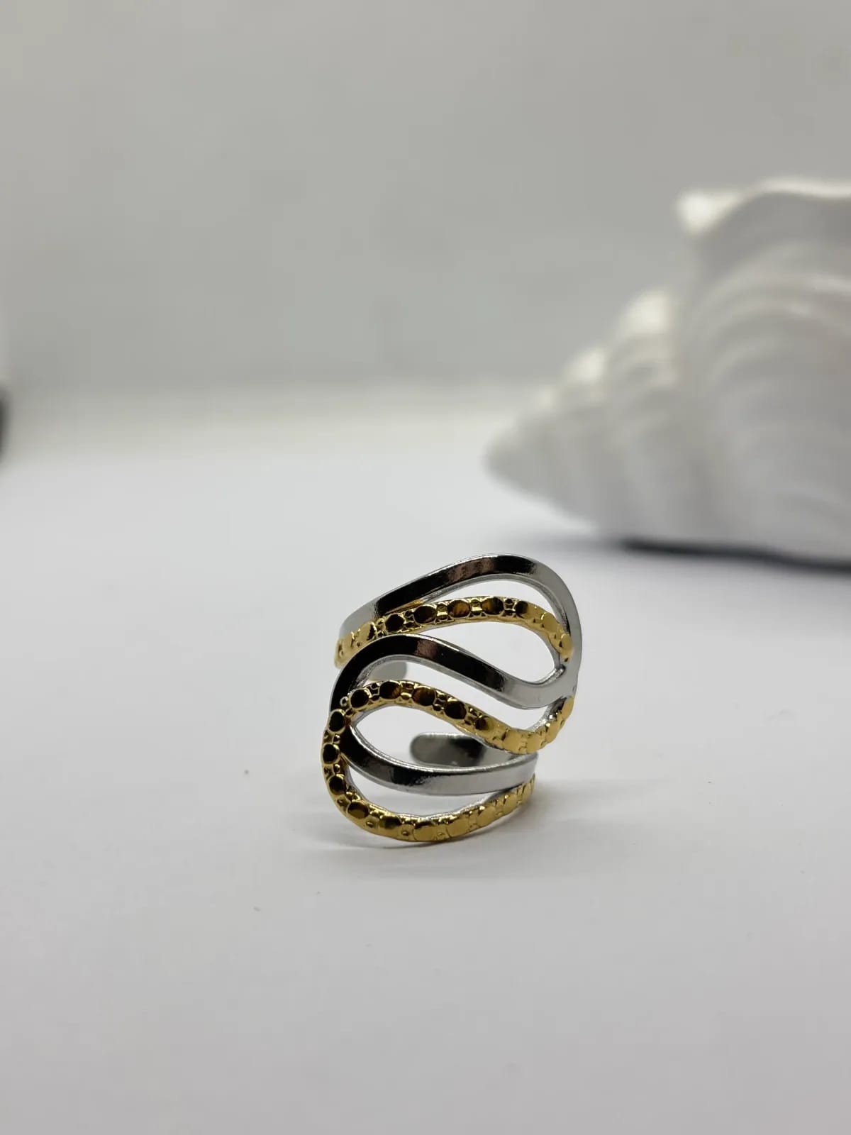 Two-Tone Swirl Ring — Rings