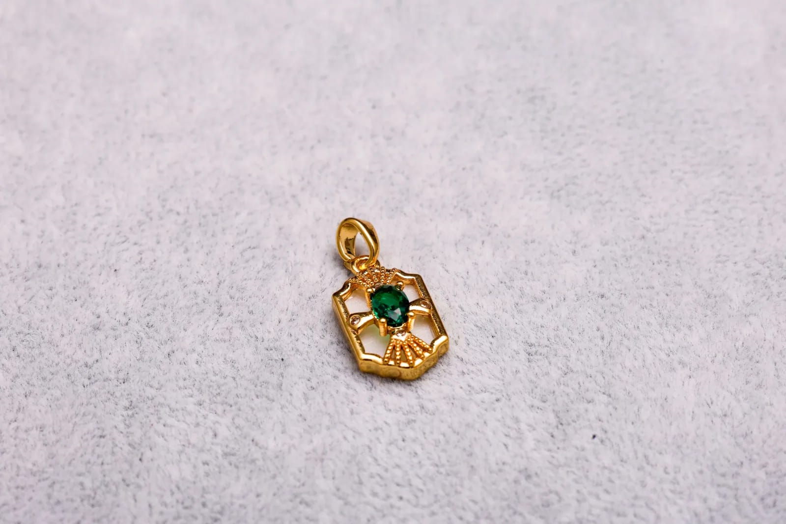 Green Crystal Charm — Handmade Charms