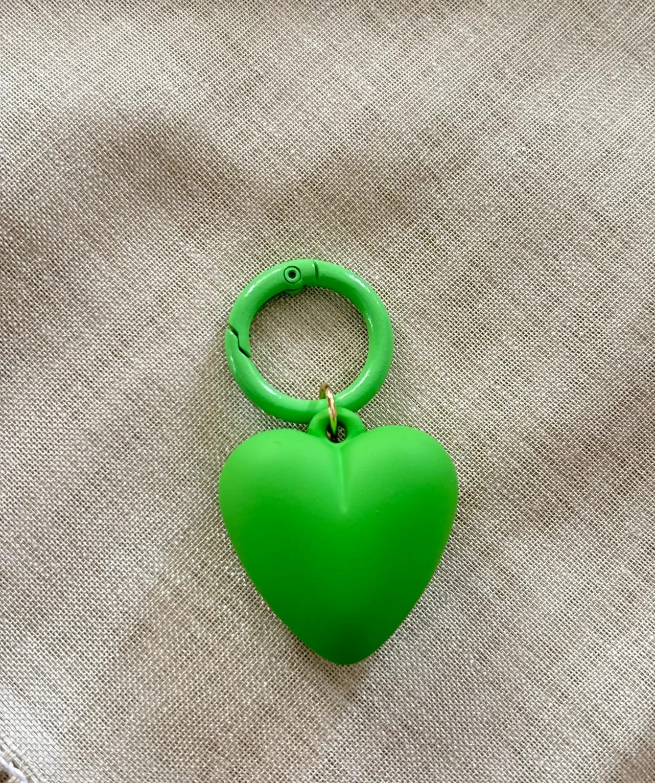 Green Heart Charm — Key, Bag & Phone Chains