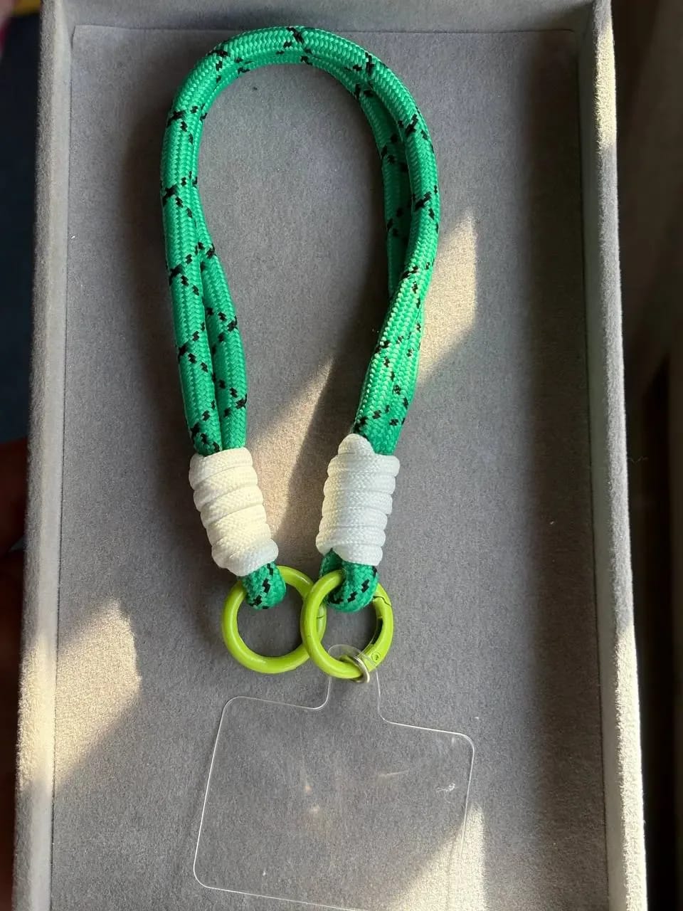 Green Braided Phone Holder — Phone Holders