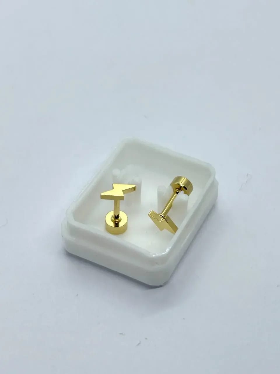 Golden Lightning Studs — Earrings