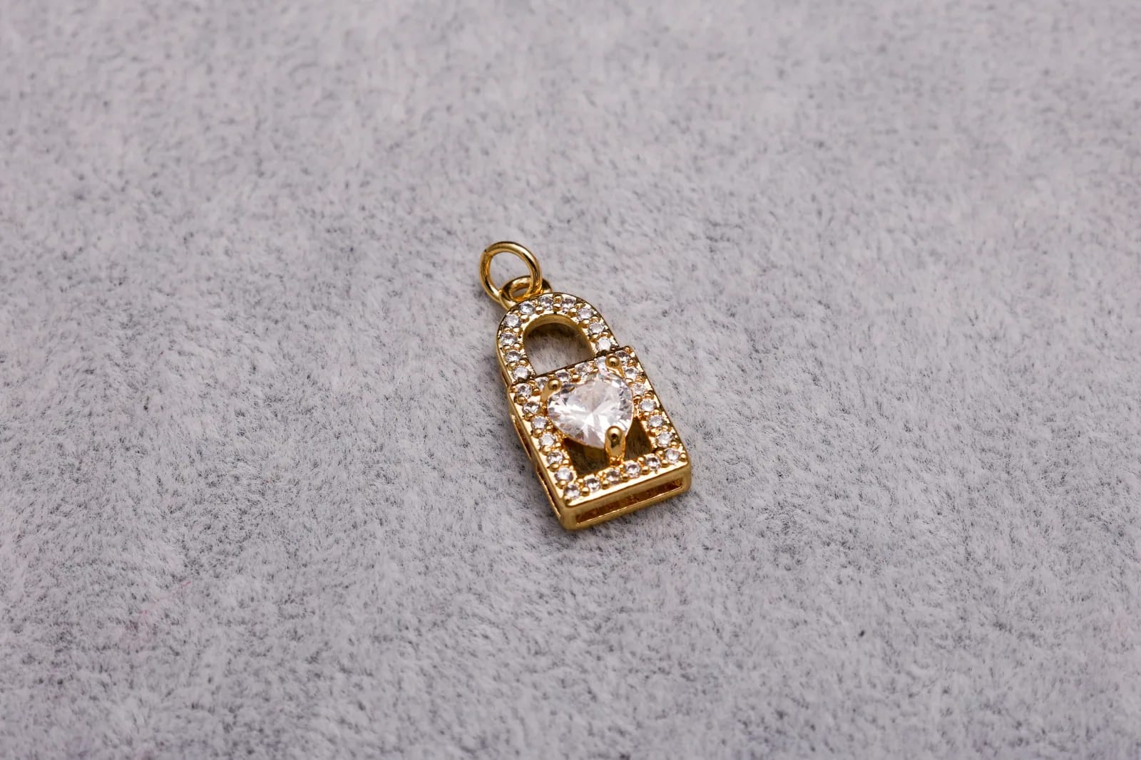 Golden Lock Charm — Handmade Charms