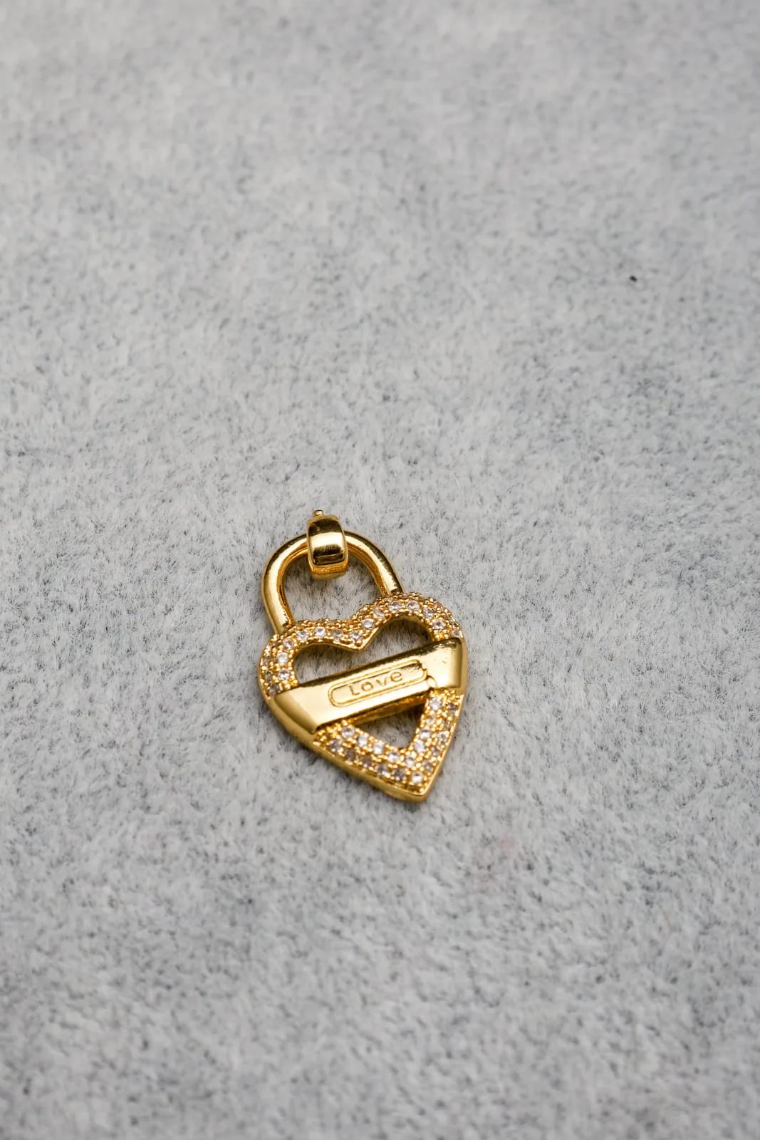 Golden Heart Charm — Handmade Charms