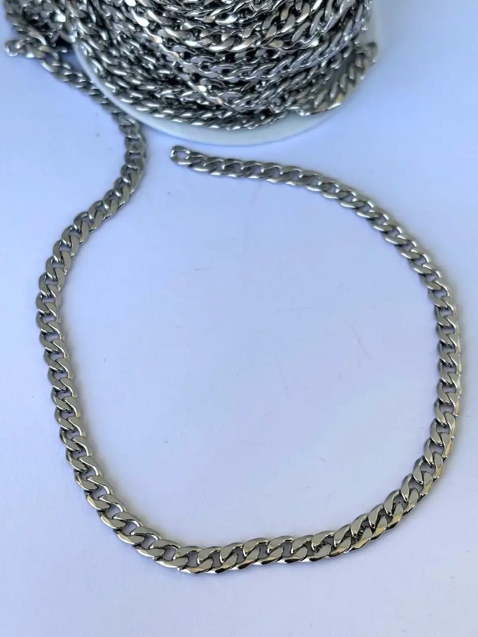 Silver Curb Necklace — Chains