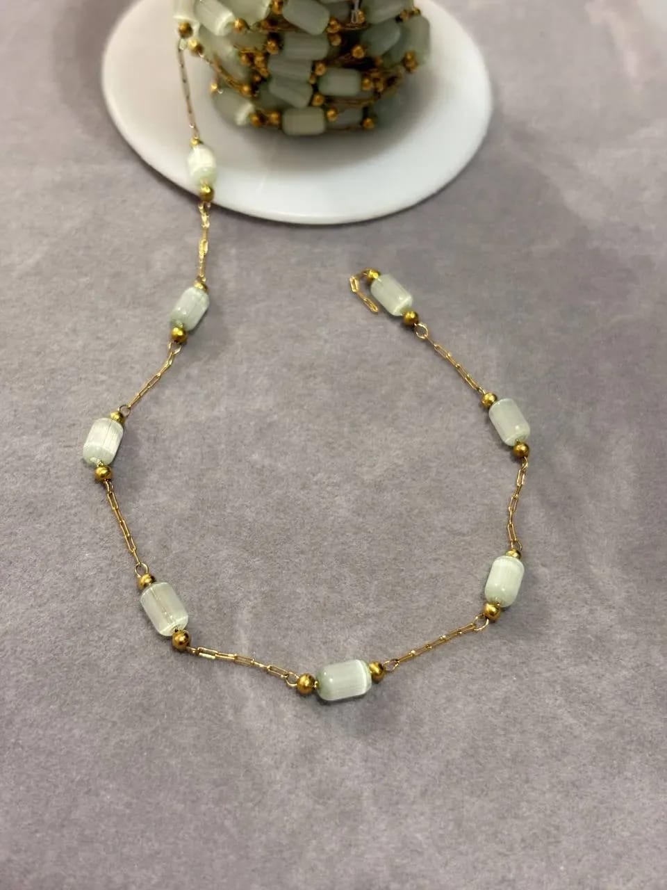 Mint Bead Bracelet — Handmade Bracelets & Anklets