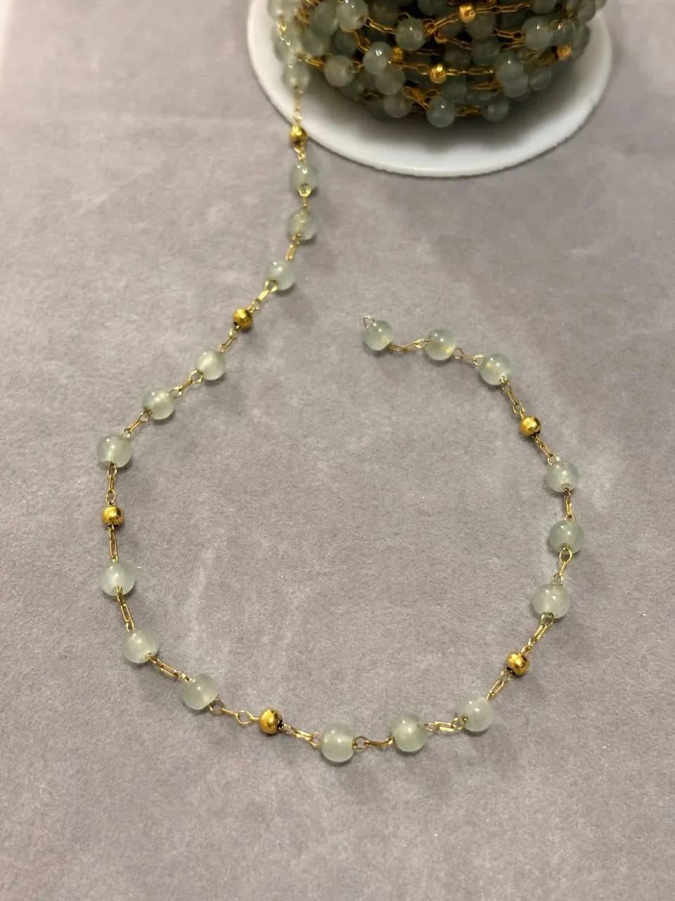 Mint Bead Necklace — Handmade Necklaces