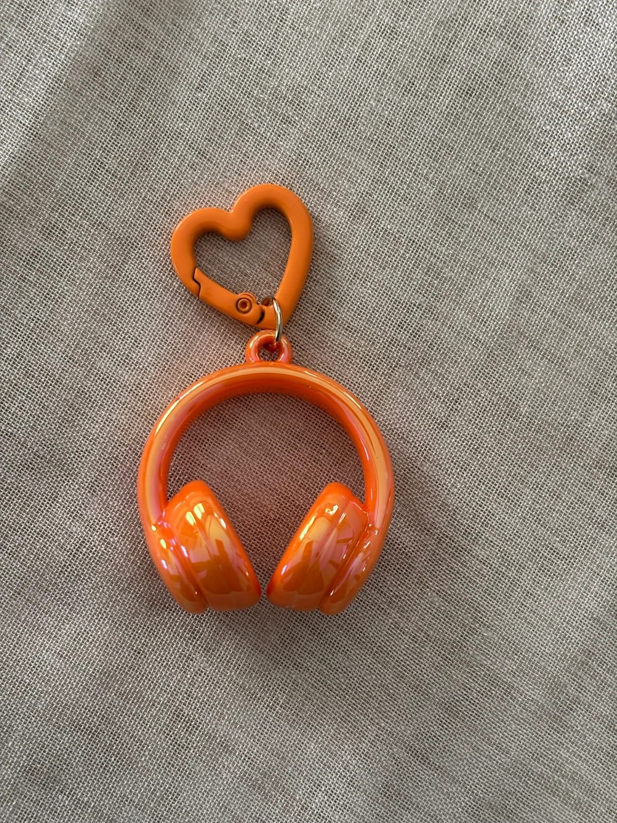 Orange Headphone Charm — Key, Bag & Phone Chains