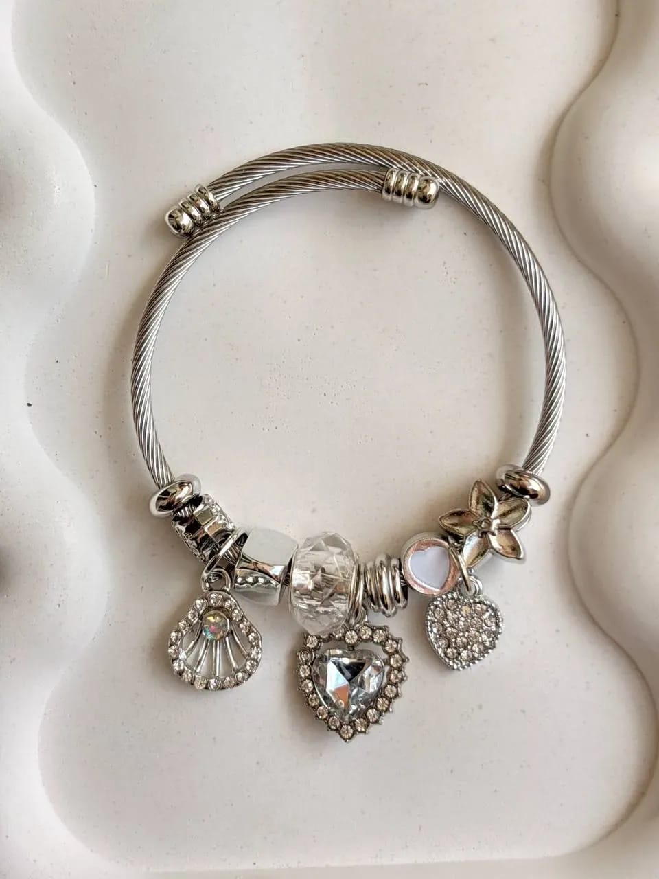 Crystal Heart Charm Bracelet — Charm Bracelets