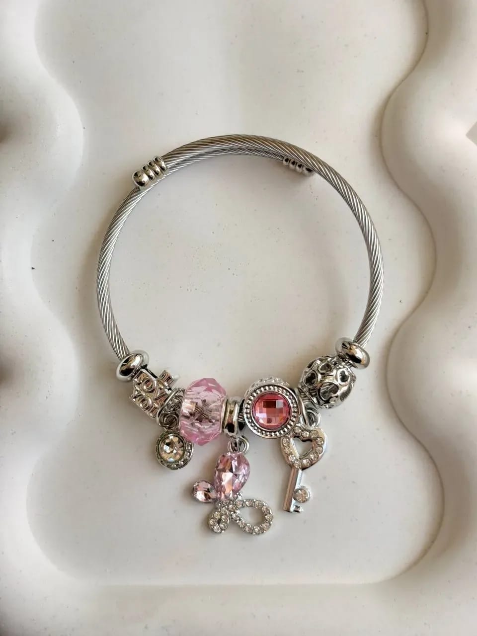 Pink Butterfly Charm Bracelet — Charm Bracelets