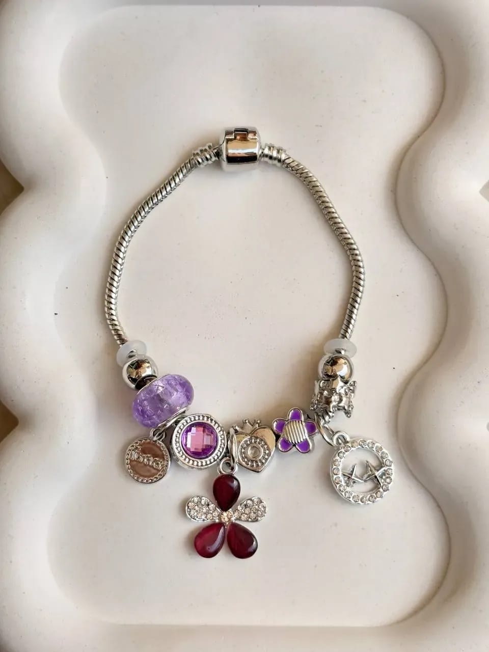 Purple Butterfly Charm Bracelet — Charm Bracelets
