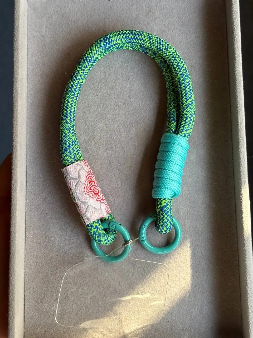 Teal Braided Phone Holder — Phone Holders