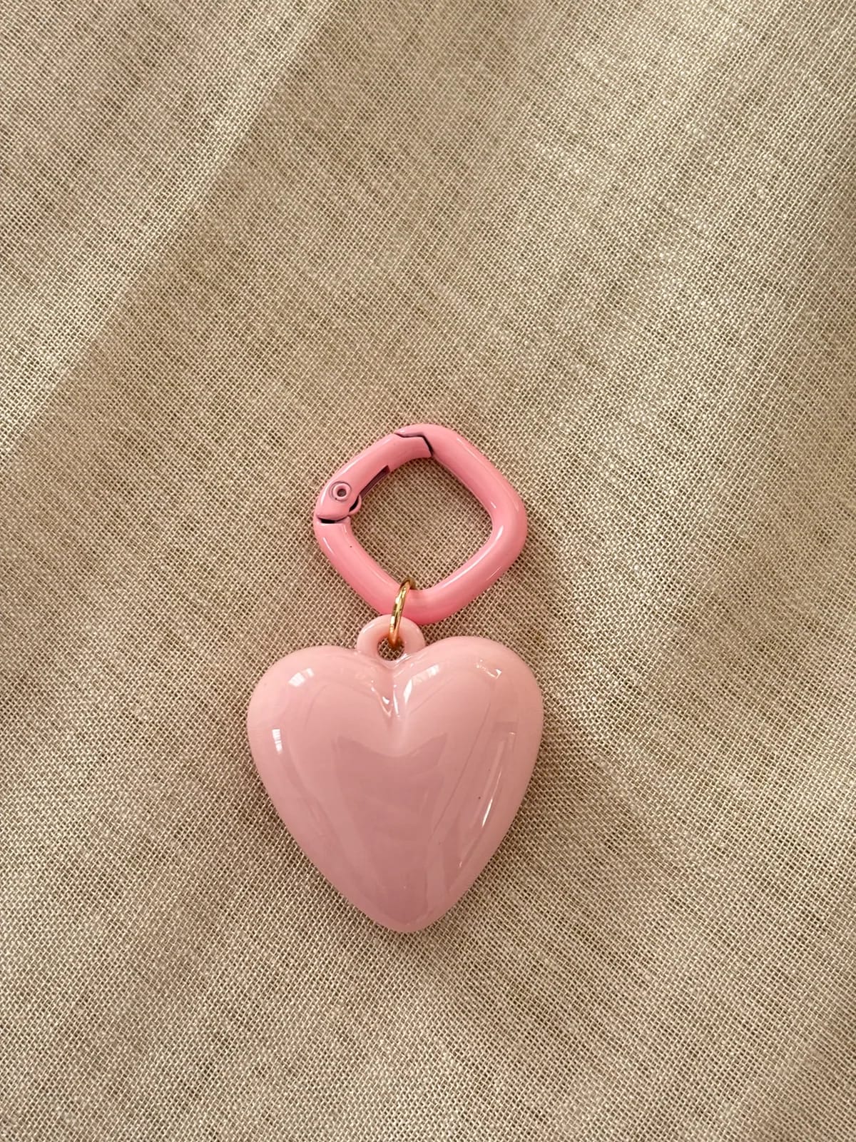 Pink Heart Charm — Key, Bag & Phone Chains