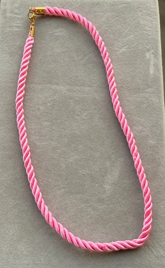 Pink Rope Necklace — Handmade Necklaces