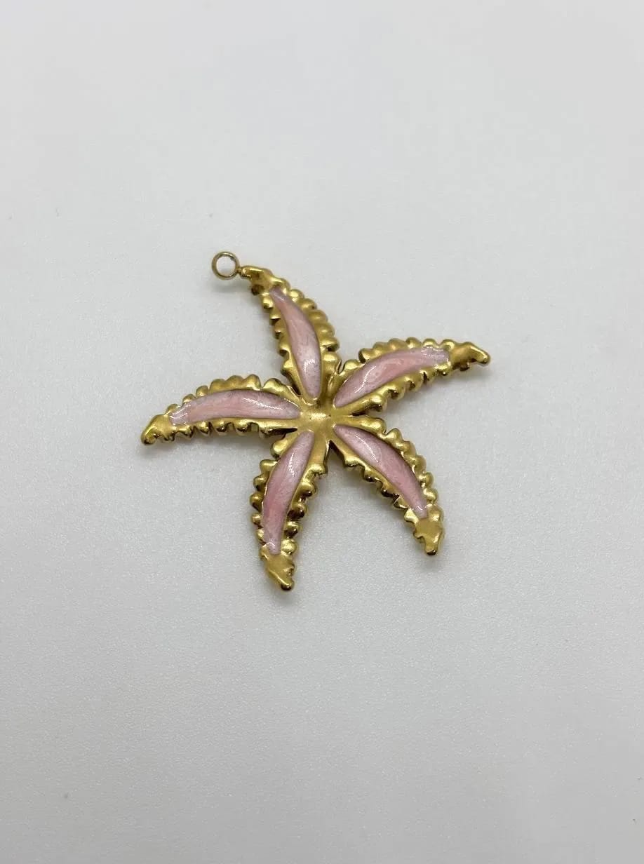 Pink Starfish Charm — Handmade Charms