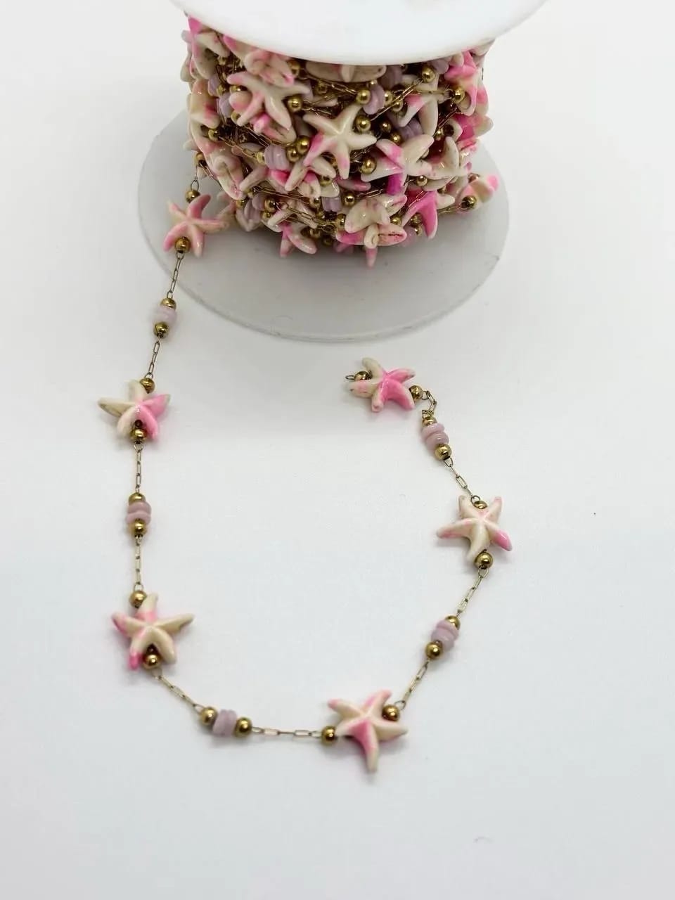 Pink Starfish Bracelet — Handmade Bracelets & Anklets