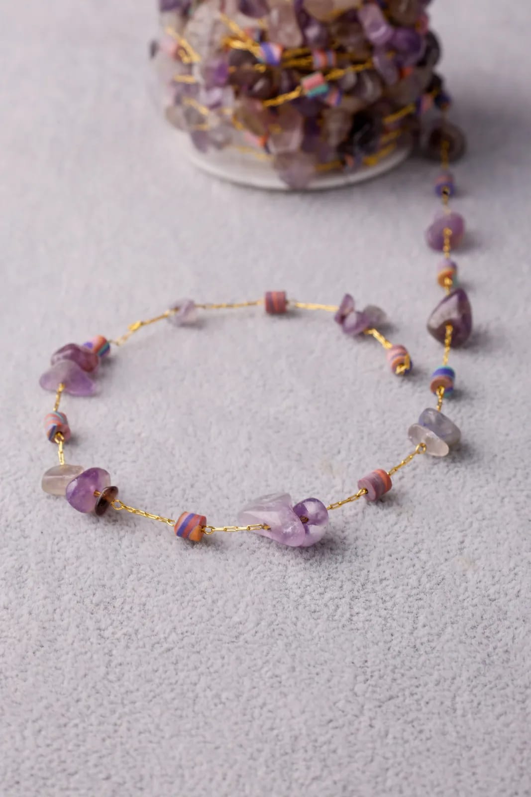 Purple Stone Necklace — Chains