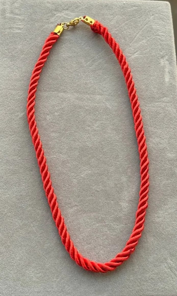 Red Rope Necklace — Handmade Necklaces