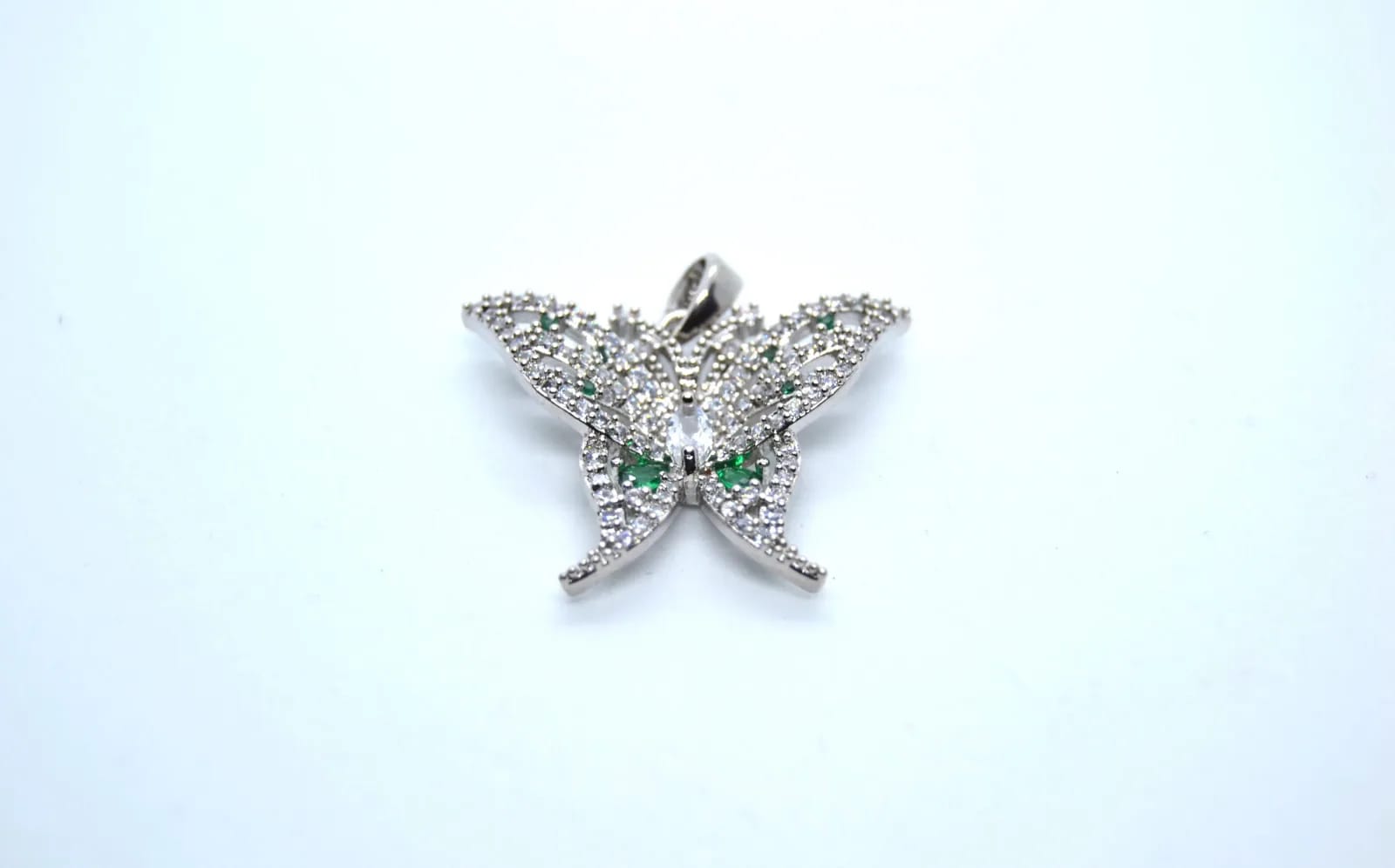 Emerald Butterfly Charm — Handmade Charms