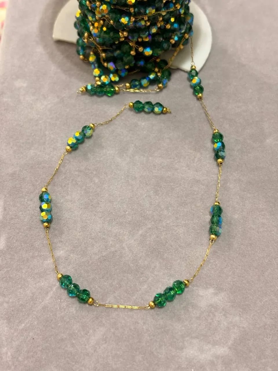 Green Crystal Bracelet — Handmade Bracelets & Anklets