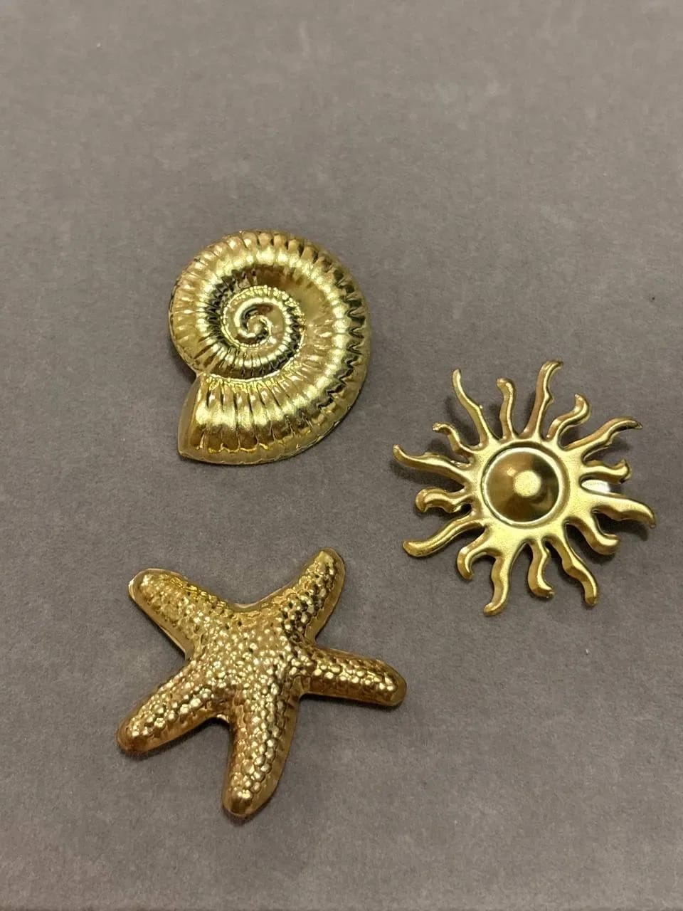 Golden Seaside Brooches — Brooches