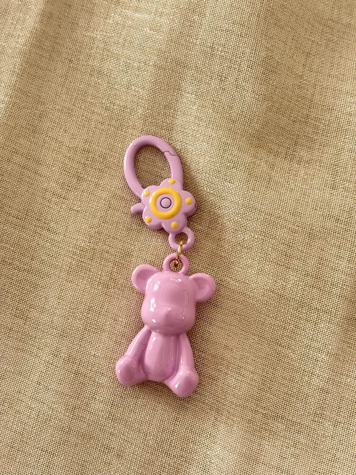 Purple Mini-Teddy Charm — Key, Bag & Phone Chains