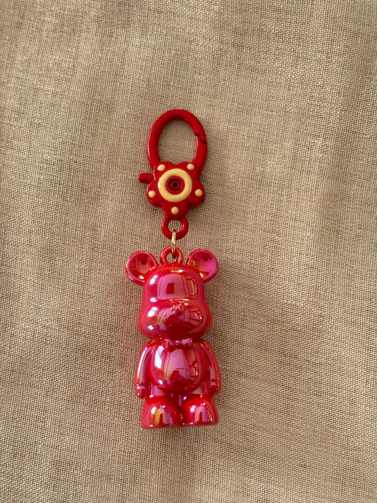 Red Mini-Teddy Charm — Key, Bag & Phone Chains