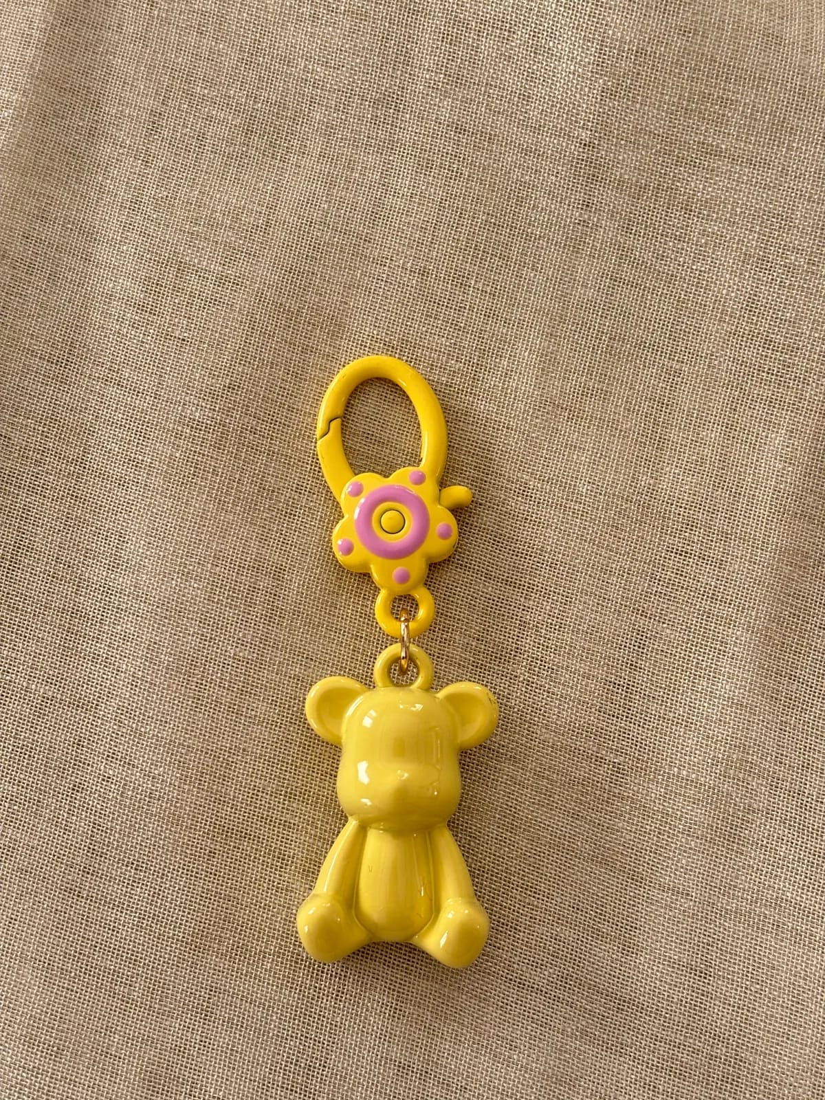 Yellow Mini-Teddy Charm — Key, Bag & Phone Chains