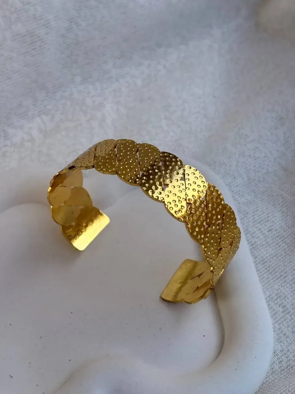 Golden Hammered Cuff — Bangles, photo 2 of 2