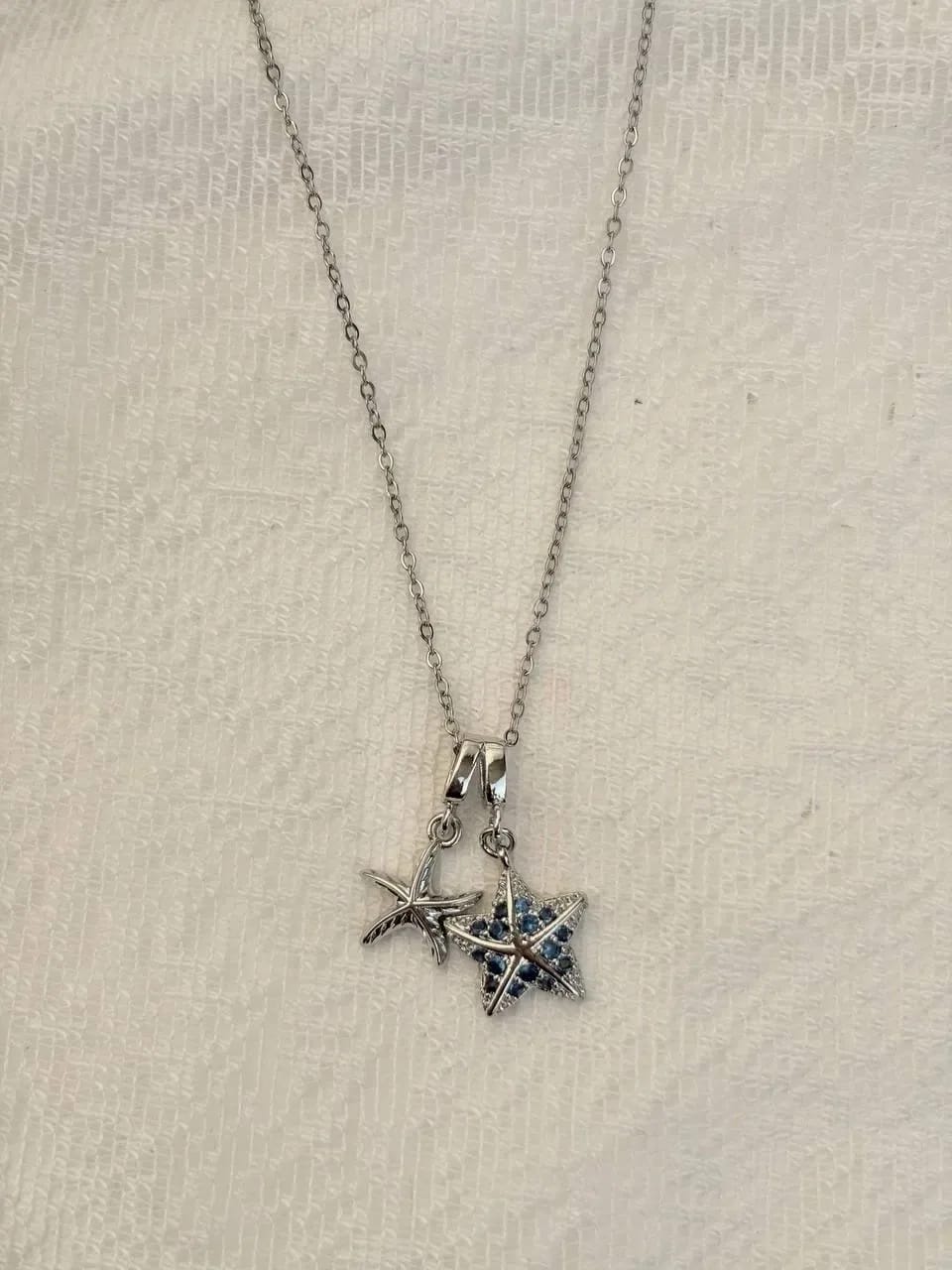 Silver Starfish Necklace — Necklaces