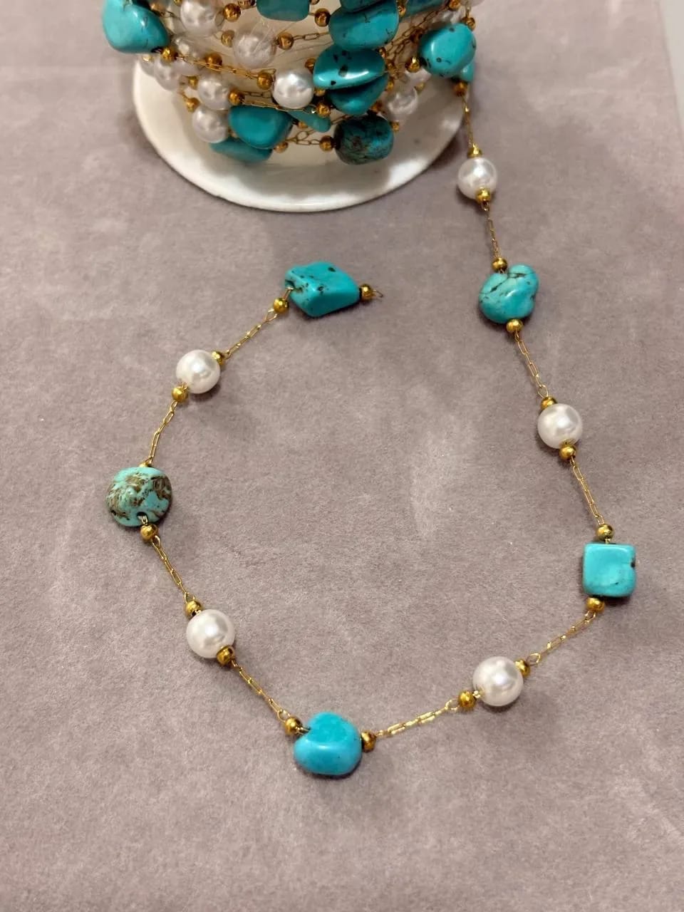 Turquoise Stone Necklace — Handmade Necklaces
