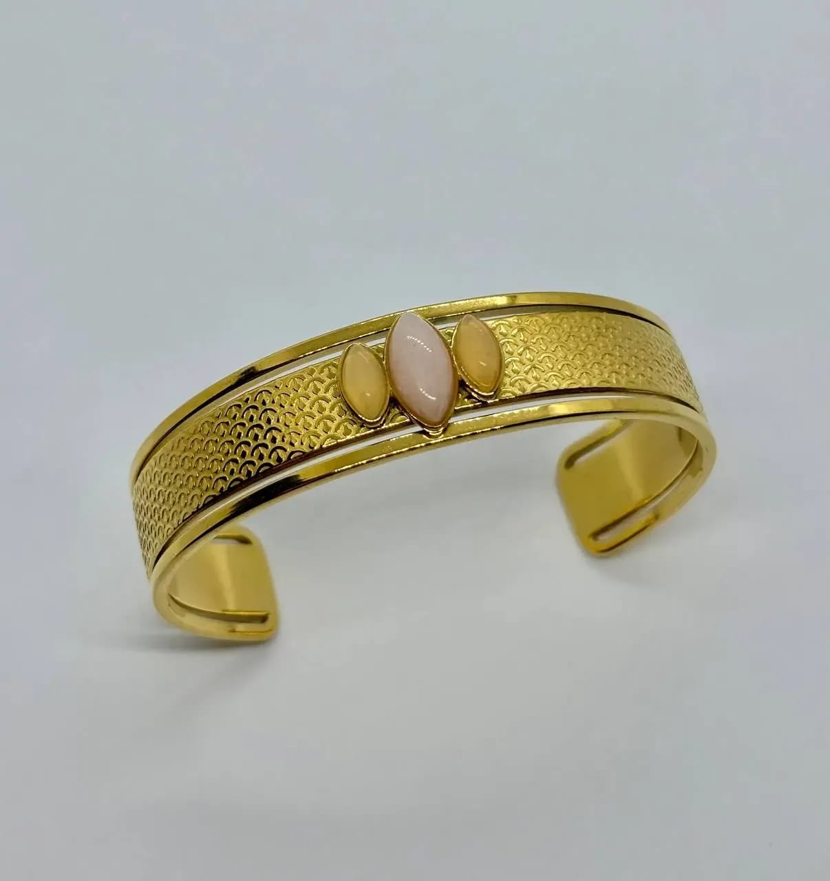 Golden Stone Cuff — Bangles