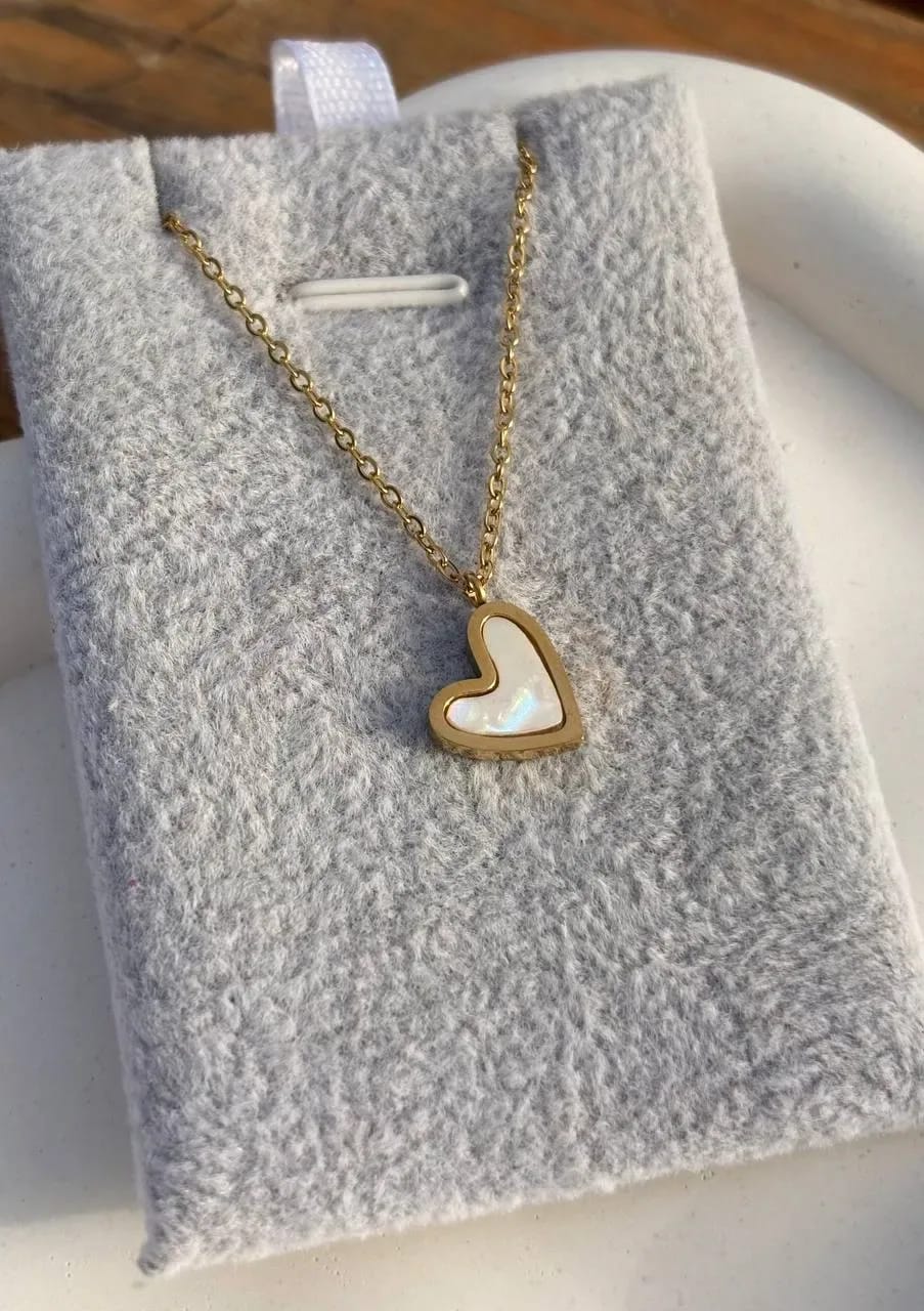 White Heart Necklace — Necklaces