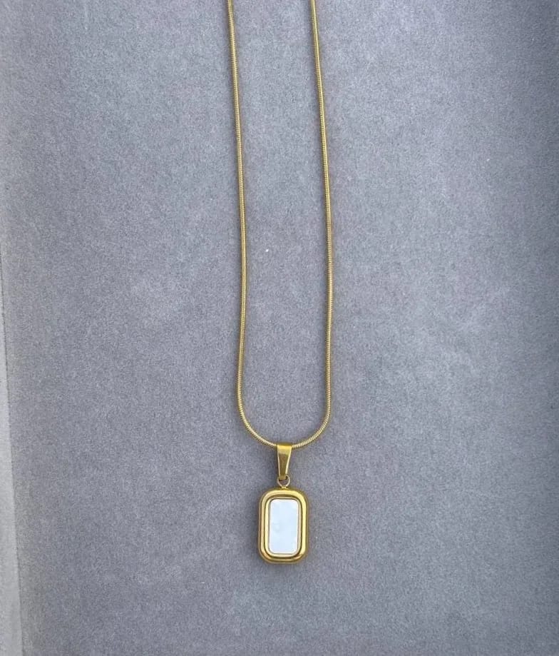 White Pendant Necklace — Necklaces