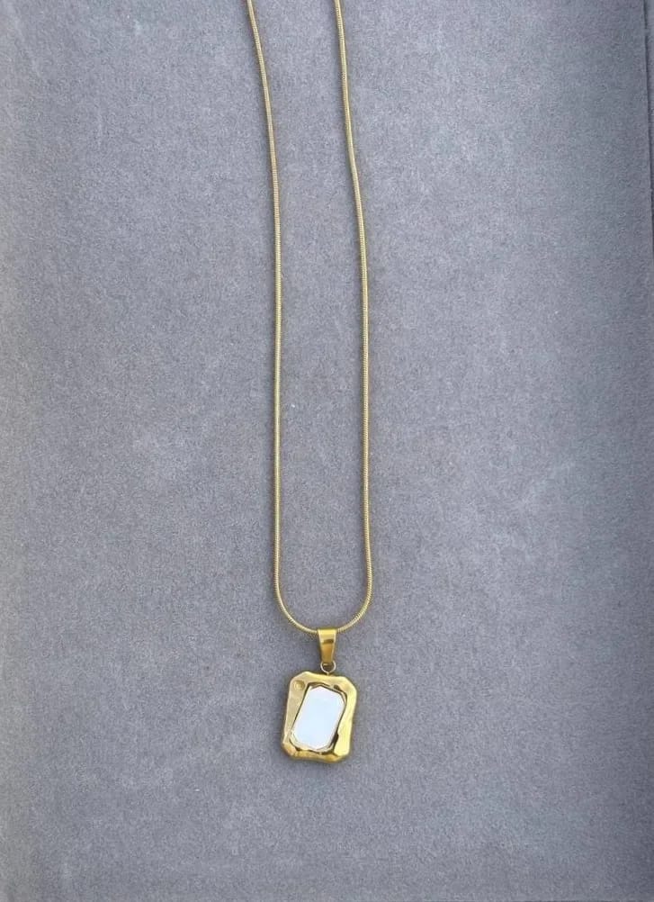 White Pendant Necklace — Necklaces