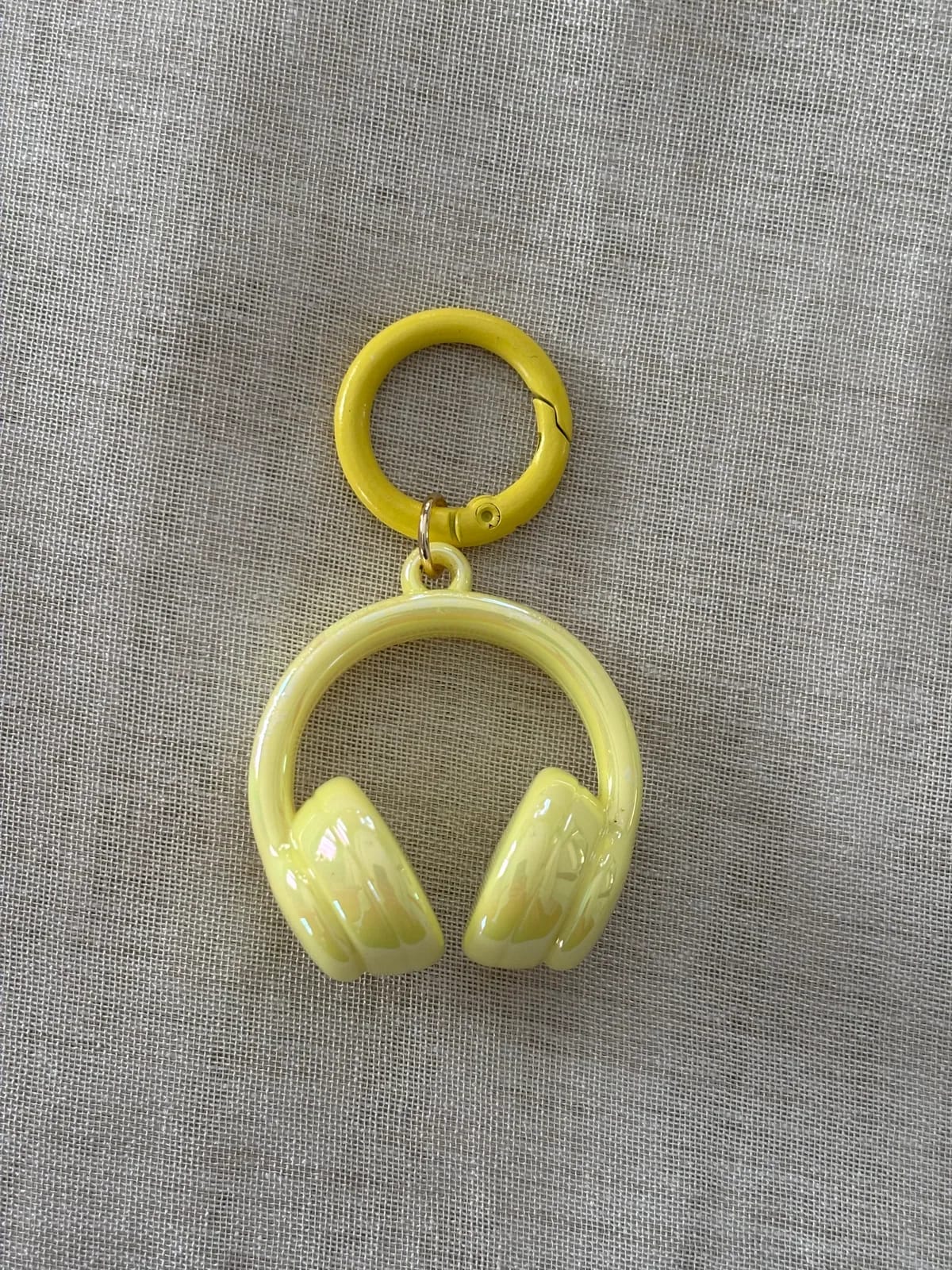Yellow Headphone Charm — Key, Bag & Phone Chains